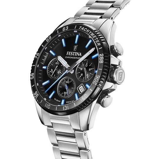 Festina Men's Chrono Black Dial Watch