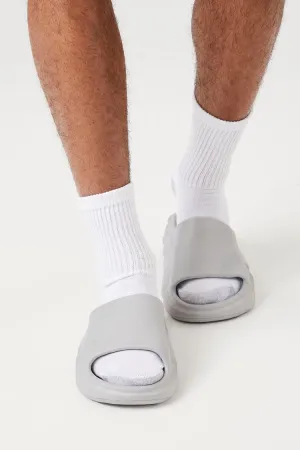 Forever 21 Men's Lug-Sole Slides Grey Forever 21