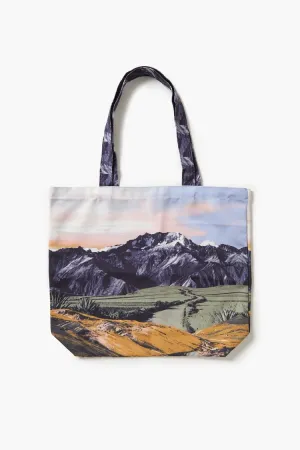 Forever 21 Men's Mountain Range Graphic Tote Bag Olive/Multi Forever 21
