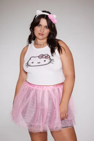 Forever 21 Plus Women's Hello Kitty Top Skirt & Headband Set Pink/Multi Forever 21