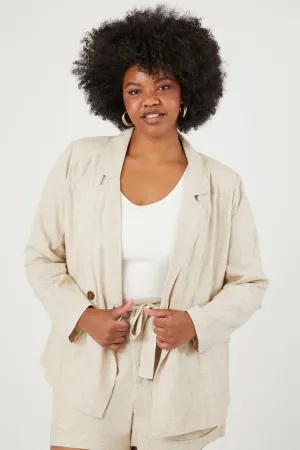 Forever 21 Plus Women's Notched Blazer Oatmeal Forever 21