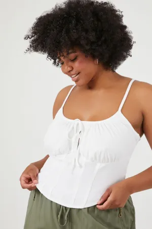 Forever 21 Plus Women's Ribbed Corset Cami White Forever 21