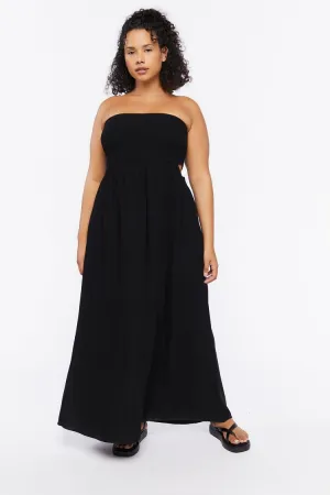Forever 21 Plus Women's Sleeveless Cutout Maxi Long Dress Black Forever 21