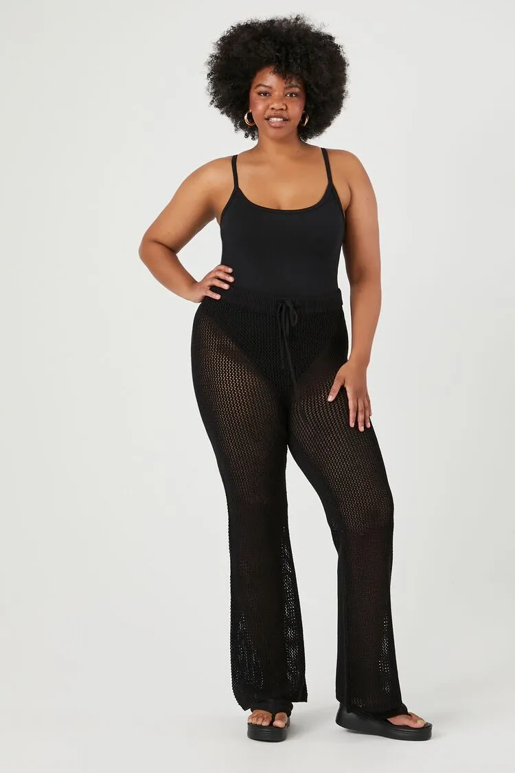 Forever 21 Plus Women's Swim Pool/Beach Cover-Up Pants Black Forever 21