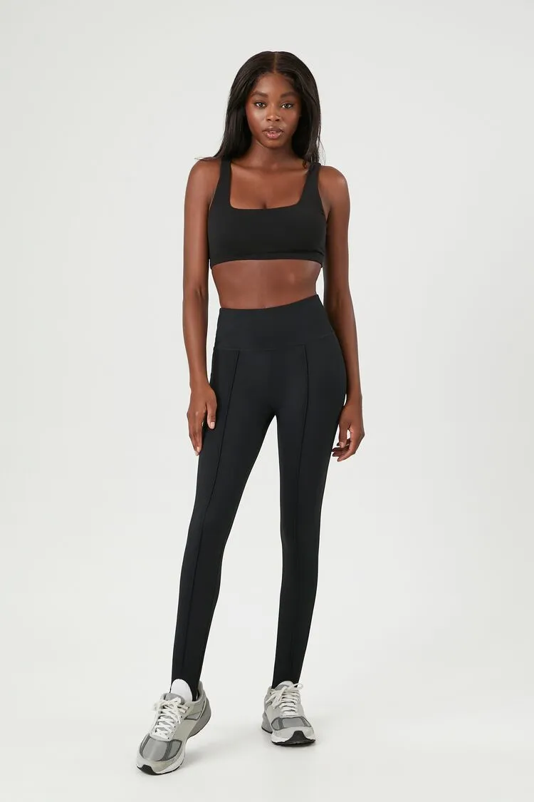 Forever 21 Women's Active Ski High-Rise Stirrup Leggings Black Forever 21