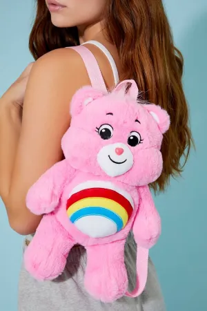 Forever 21 Women's Cheer Bear Plush Backpack Pink Forever 21