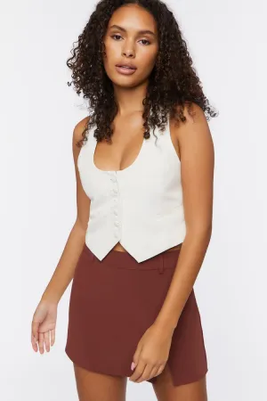 Forever 21 Women's Crepe Slit Mini Skirt Espresso Forever 21