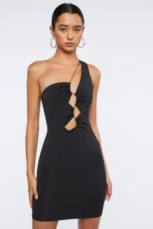 Forever 21 Women's Cutout One-Shoulder Mini Dress Black Forever 21
