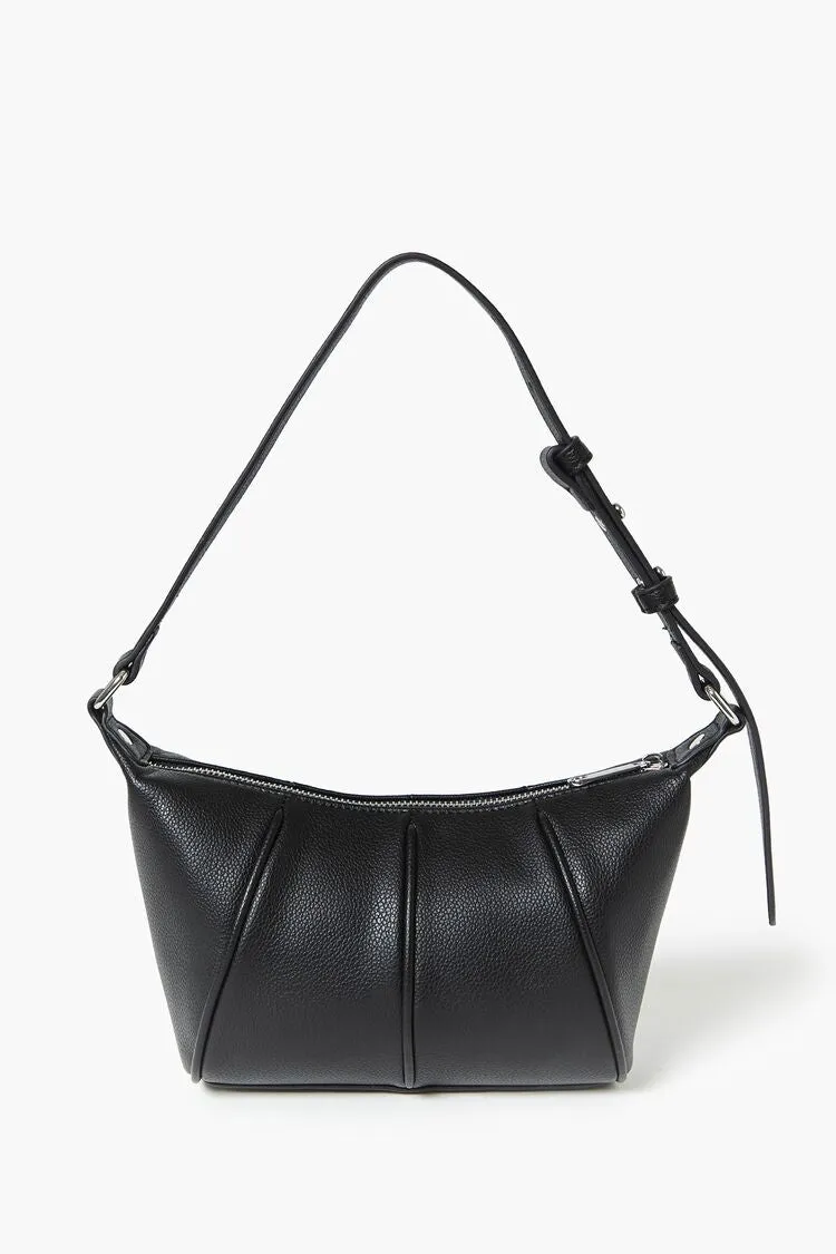 Forever 21 Women's Faux Leather/Pleather Shoulder Bag Black Forever 21