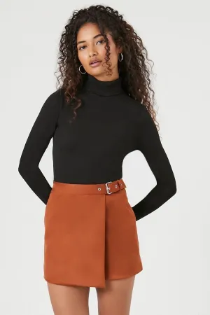 Forever 21 Women's Faux Suede Mini Skirt Chestnut Forever 21