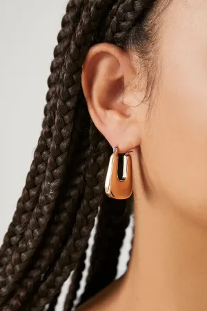 Forever 21 Women's Geo Omega Hoop Earrings Gold Forever 21