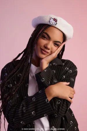 Forever 21 Women's Hello Kitty Patch Beret White/Multi Forever 21