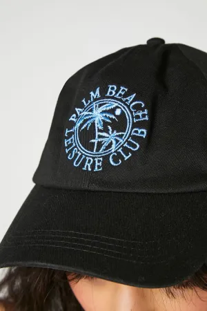 Forever 21 Women's Palm Beach Embroidered Baseball Cap Black/Blue Forever 21