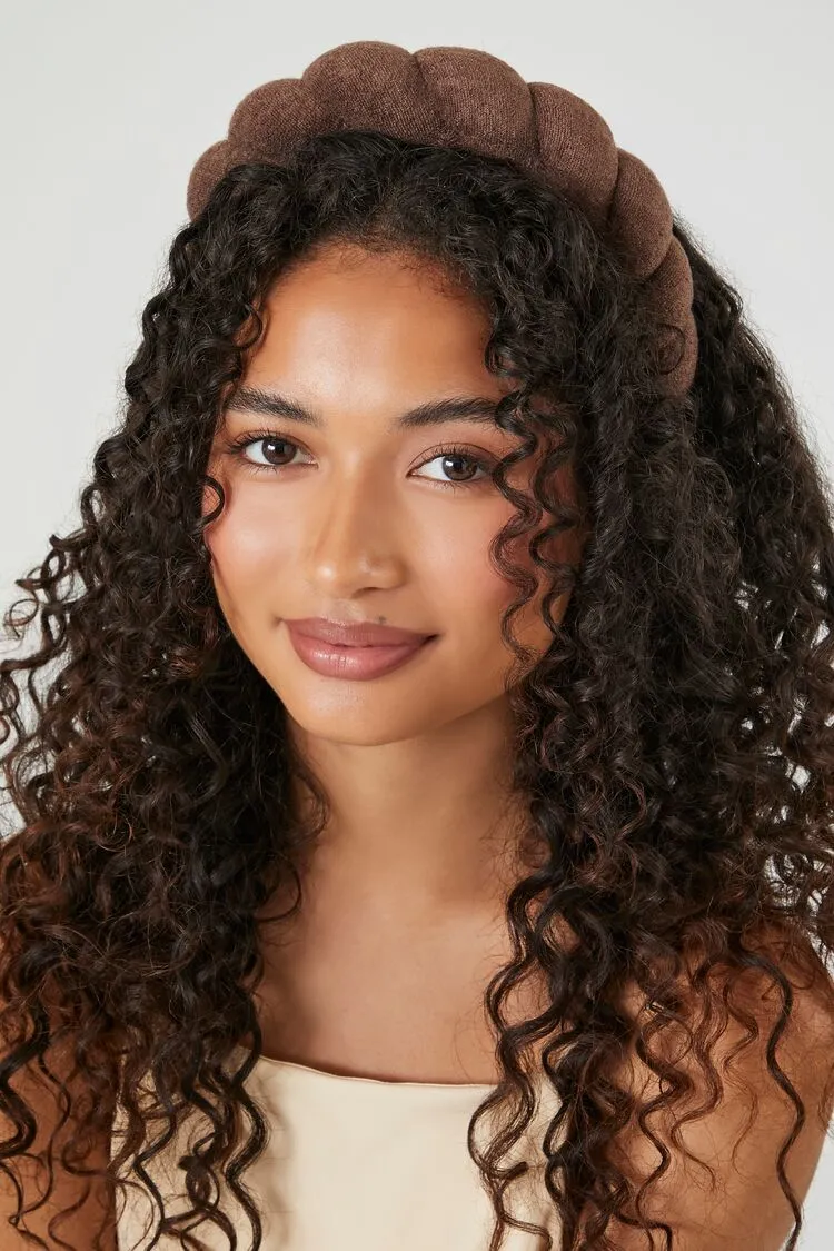 Forever 21 Women's Puffy Plush Headband Brown Forever 21
