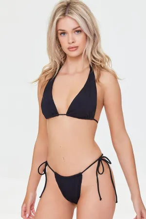 Forever 21 Women's String Bikini Bottoms Black Forever 21