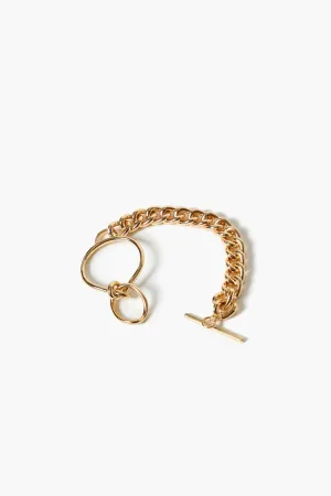 Forever 21 Women's Toggle Curb Chain Bracelet Gold Forever 21