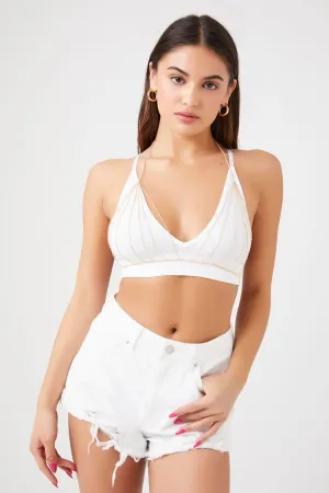 Forever 21 Women's Triangle Body Chain Bralette Gold Forever 21