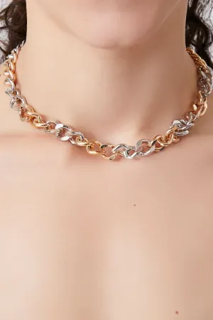 Forever 21 Women's Two-Tone Curb Chain Necklace Gold/Silver Forever 21