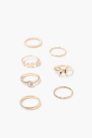 Forever 21 Women's Upcycled Butterfly Ring Set Gold Forever 21