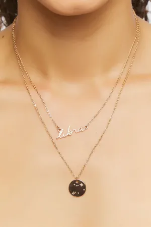 Forever 21 Women's Zodiac Pendant Necklace Set Gold/Libra Forever 21