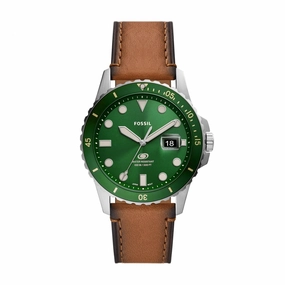 Fossil Blue Three-Hand Date Tan LiteHide? Watch