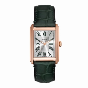 Fossil Carraway Gents Three-Hand Green Croco LiteHide Leather Watch