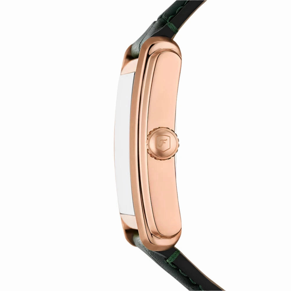 Fossil Carraway Gents Three-Hand Green Croco LiteHide Leather Watch
