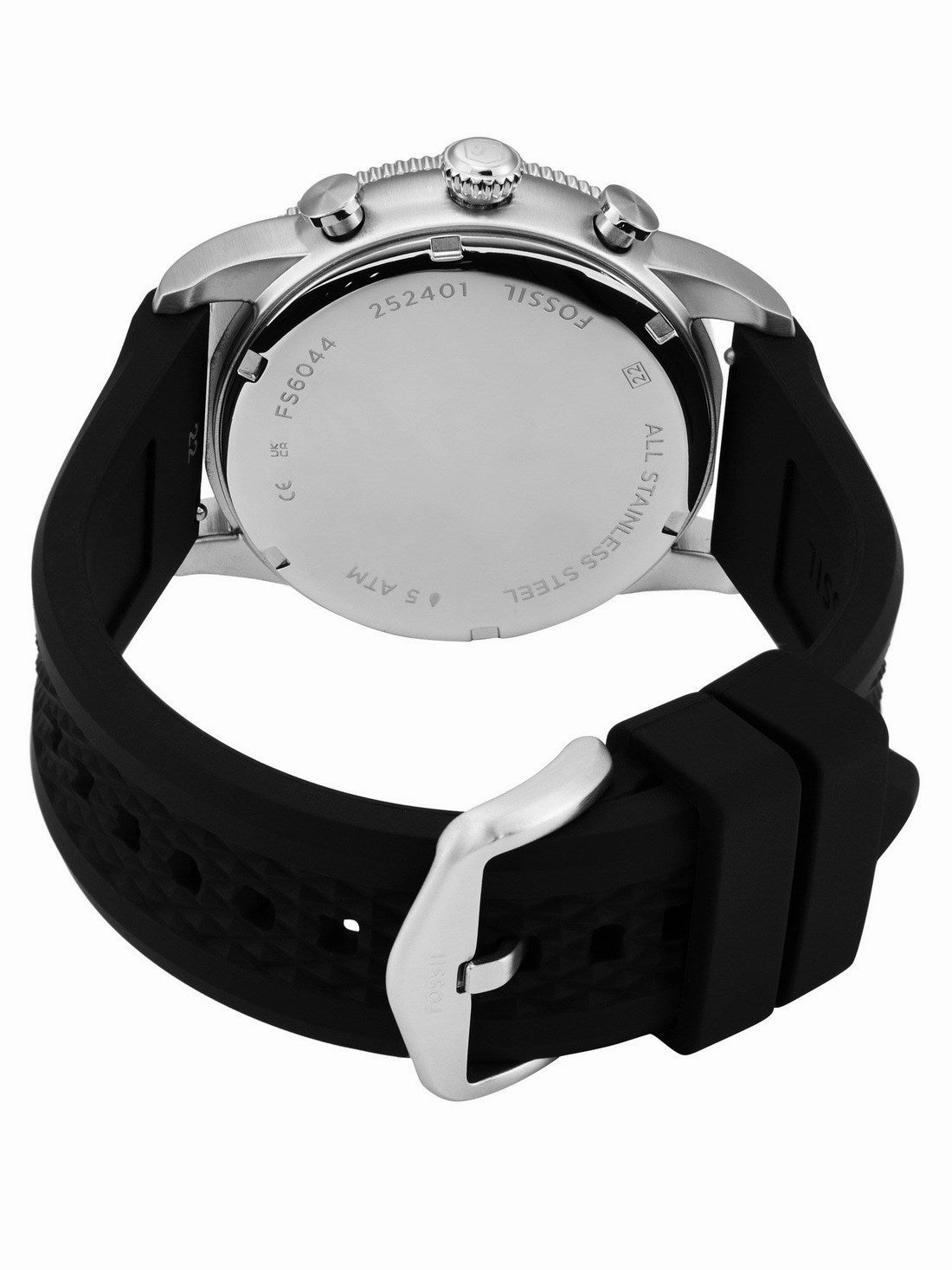 Fossil Sport Tourer Chronograph Gents Black Silicone Watch