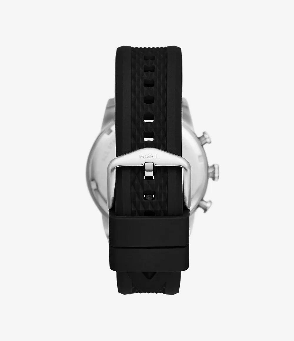 Fossil Sport Tourer Chronograph Gents Black Silicone Watch