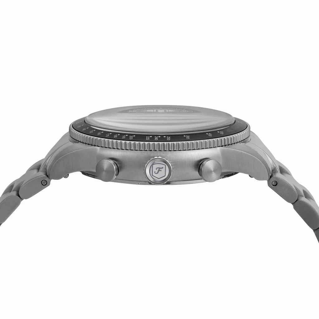 Fossil Sport Tourer Gents Black Dial Stainless Steel Chronograph Watch