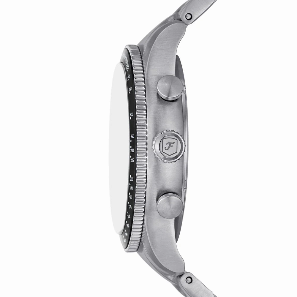 Fossil Sport Tourer Gents Black Dial Stainless Steel Chronograph Watch