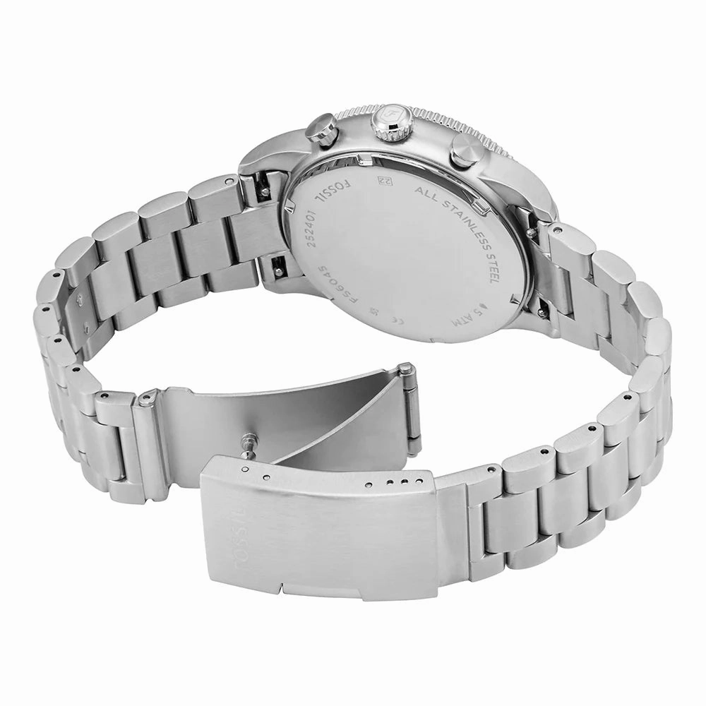 Fossil Sport Tourer Gents Black Dial Stainless Steel Chronograph Watch