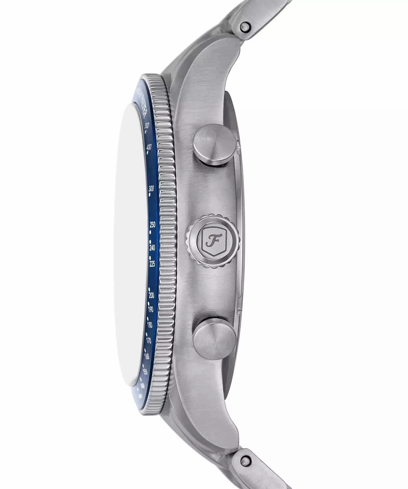 Fossil Sport Tourer Gents Blue Dial Stainless Steel Chronograph Watch