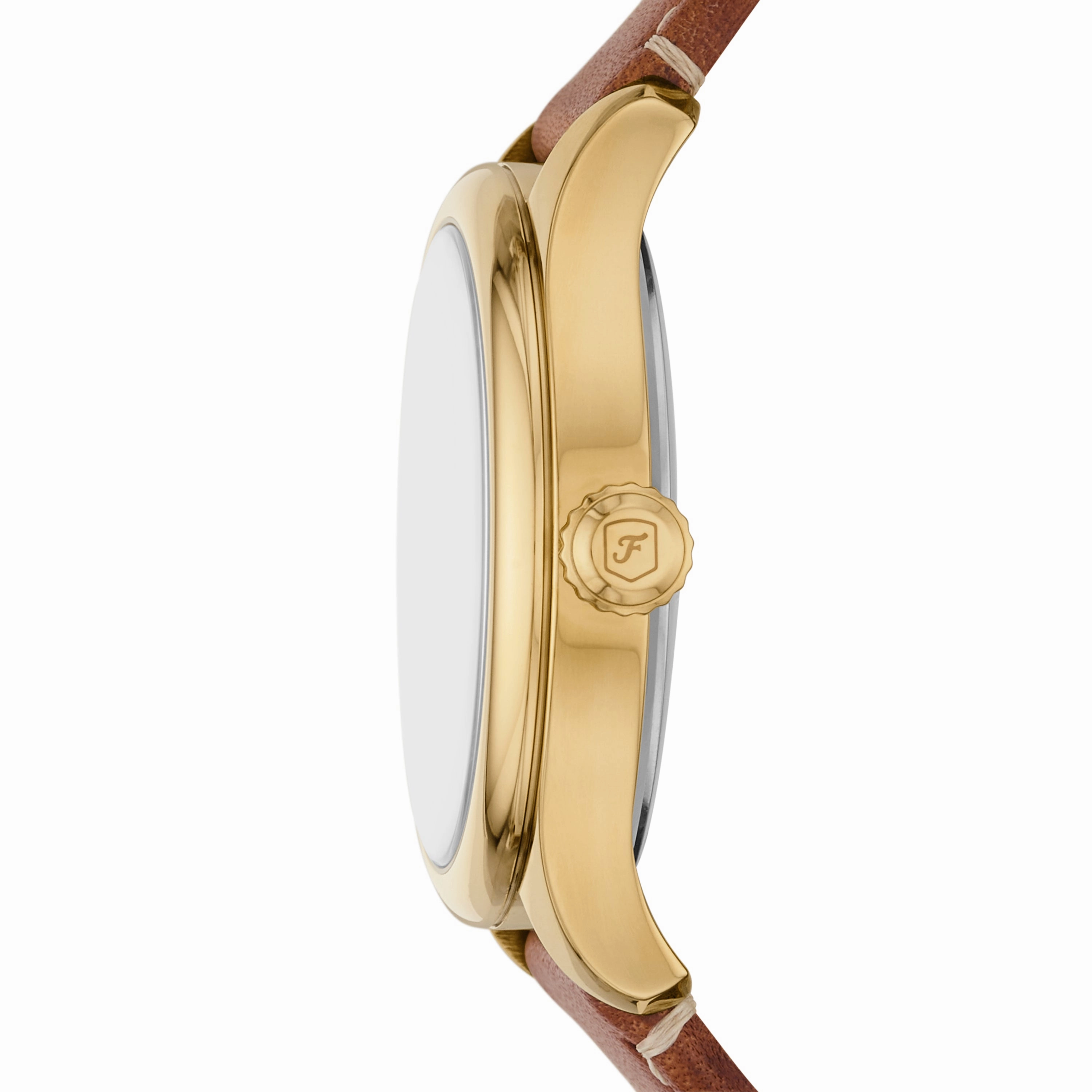 Gilmore Three-Hand Date Medium Brown Leather Watch