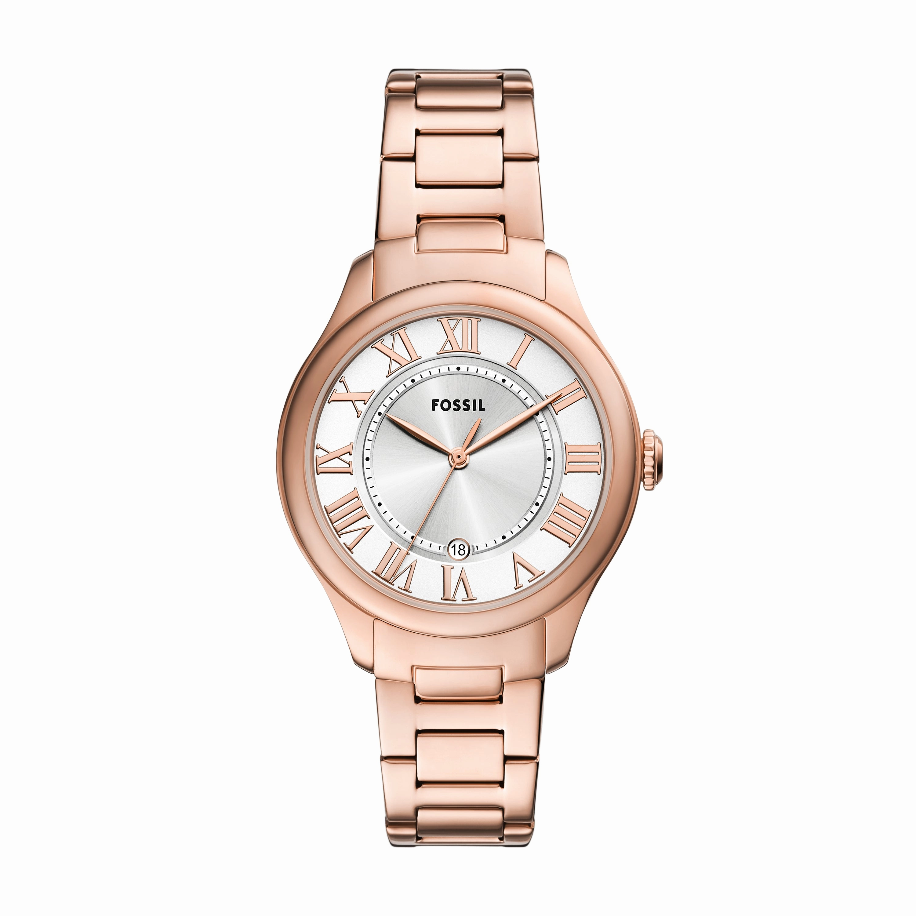 Gilmore Three-Hand Date Rose Gold-Tone Stainless Steel Watch