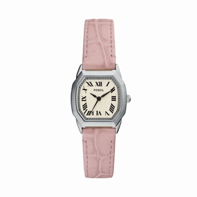 Harlow Three-Hand Light Pink Leather Watch