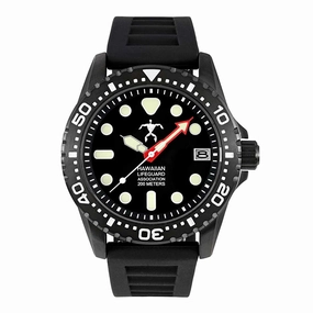 Hawaiian Lifeguard Association Men's Watch - Quartz Black Rotating Bezel | HLA 5402