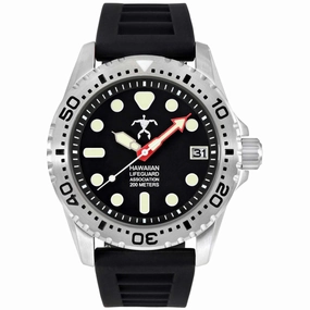Hawaiian Lifeguard Association Men's Watch - Rotating Bezel Black Dial | HLA 5401