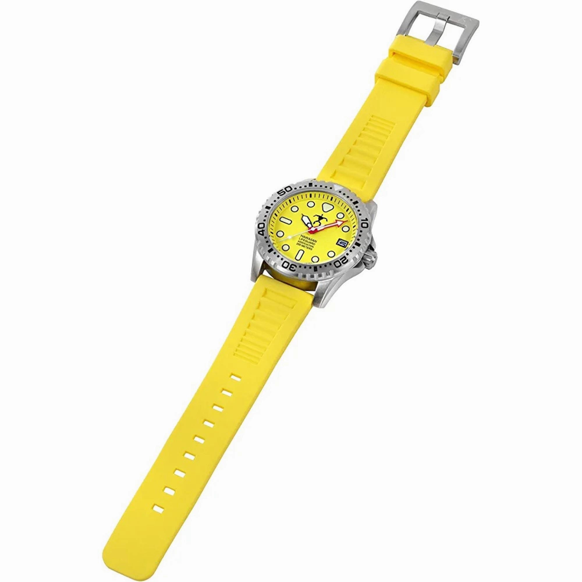 Hawaiian Lifeguard Association Men's Watch - Rotating Bezel Rubber Strap | HLA 5408