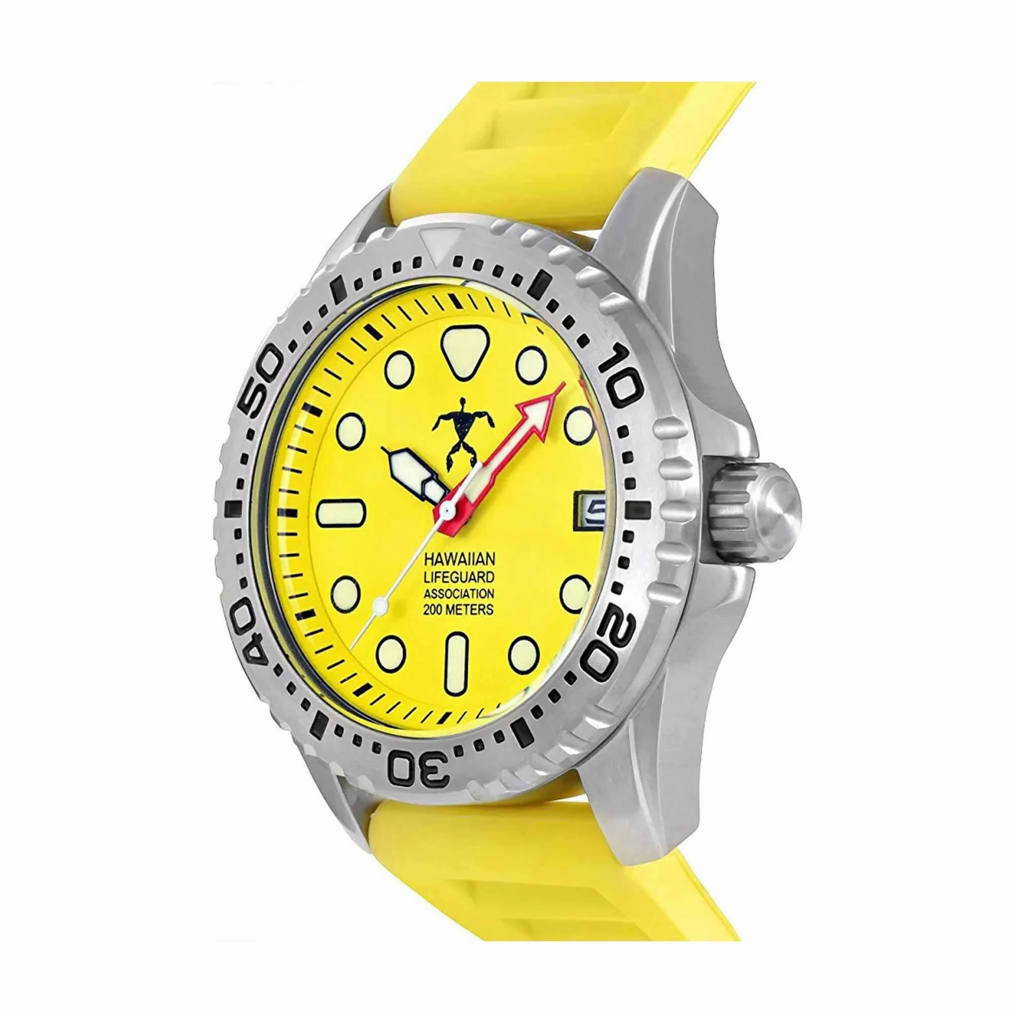 Hawaiian Lifeguard Association Men's Watch - Rotating Bezel Rubber Strap | HLA 5408