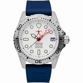 Hawaiian Lifeguard Association Men's Watch - Rotating Bezel Silver Case | HLA 5420