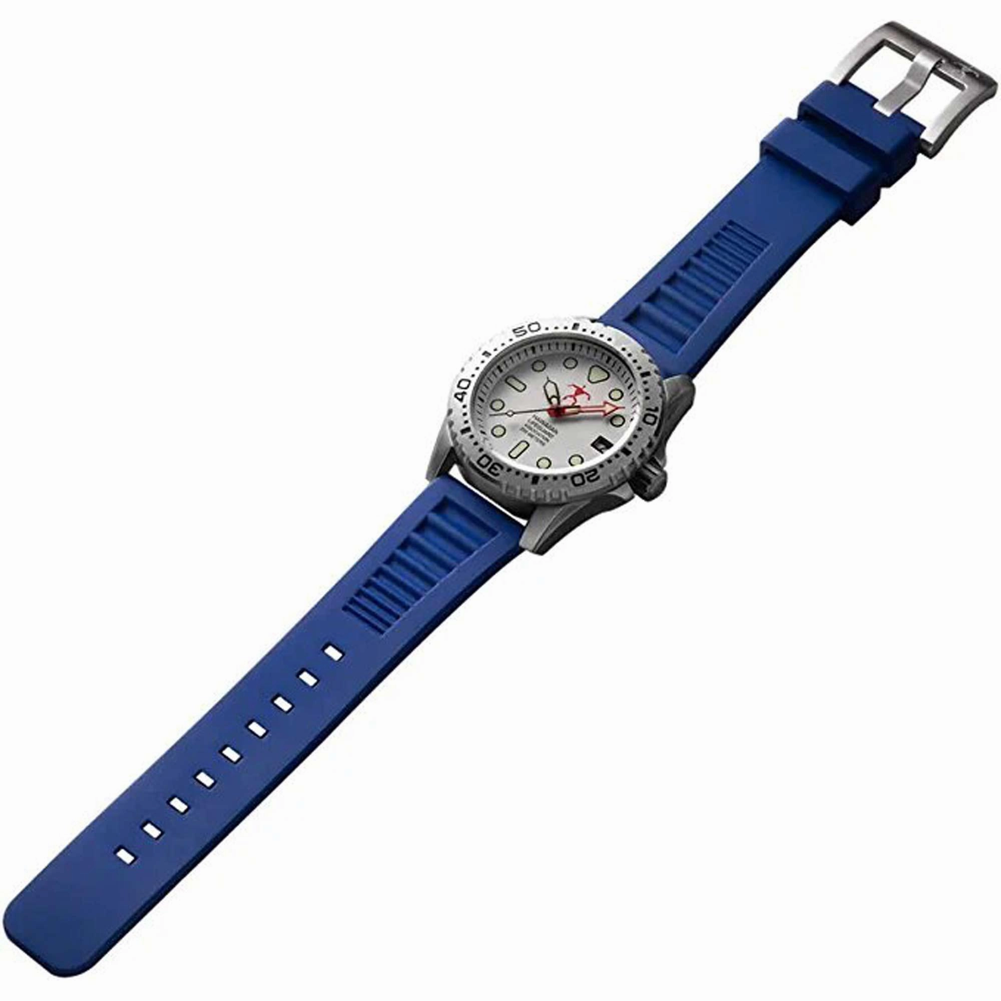 Hawaiian Lifeguard Association Men's Watch - Rotating Bezel Silver Case | HLA 5420