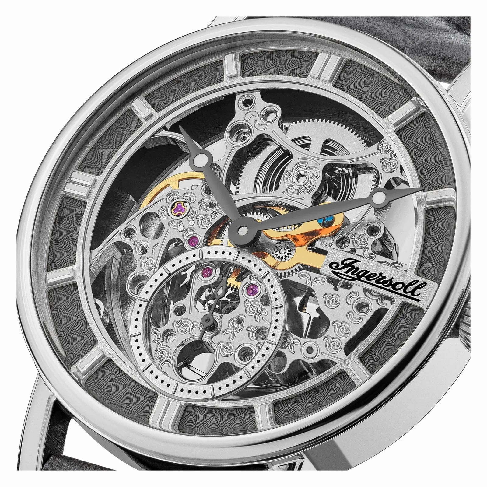 Ingersoll Herald Automatic Black Skeleton Watch 40mm