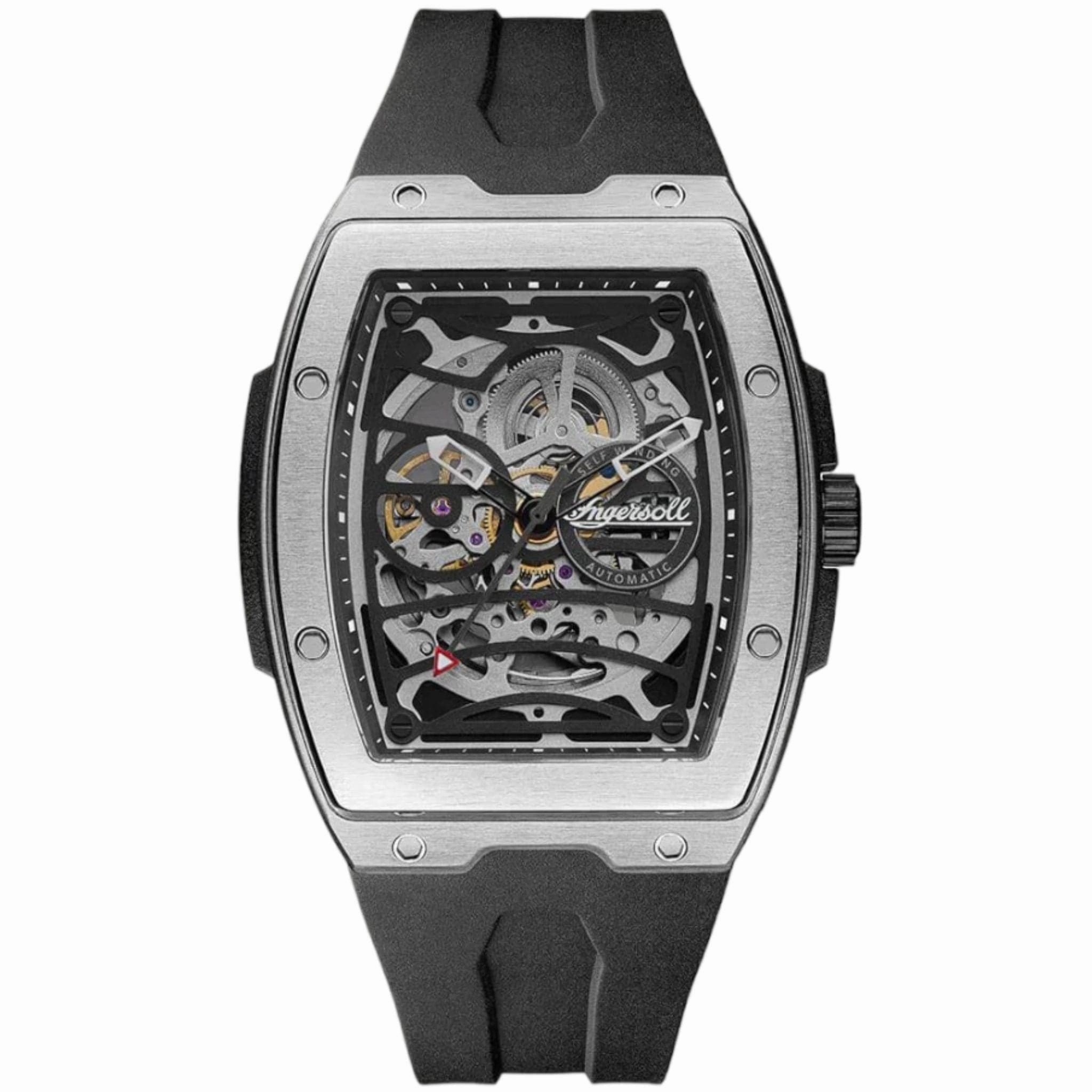 Ingersoll The Challenger Automatic Silver and Black Watch 44.6mm