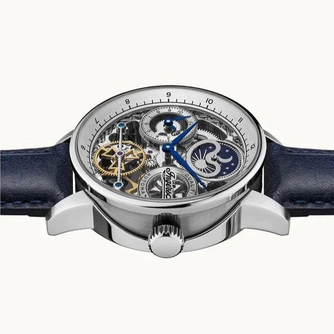 Ingersoll The Jazz Automatic Silver Blue Leather Watch 42mm