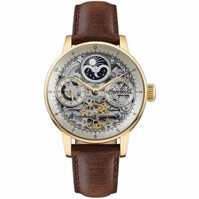Ingersoll The Jazz Gold Automatic Brown Leather Watch