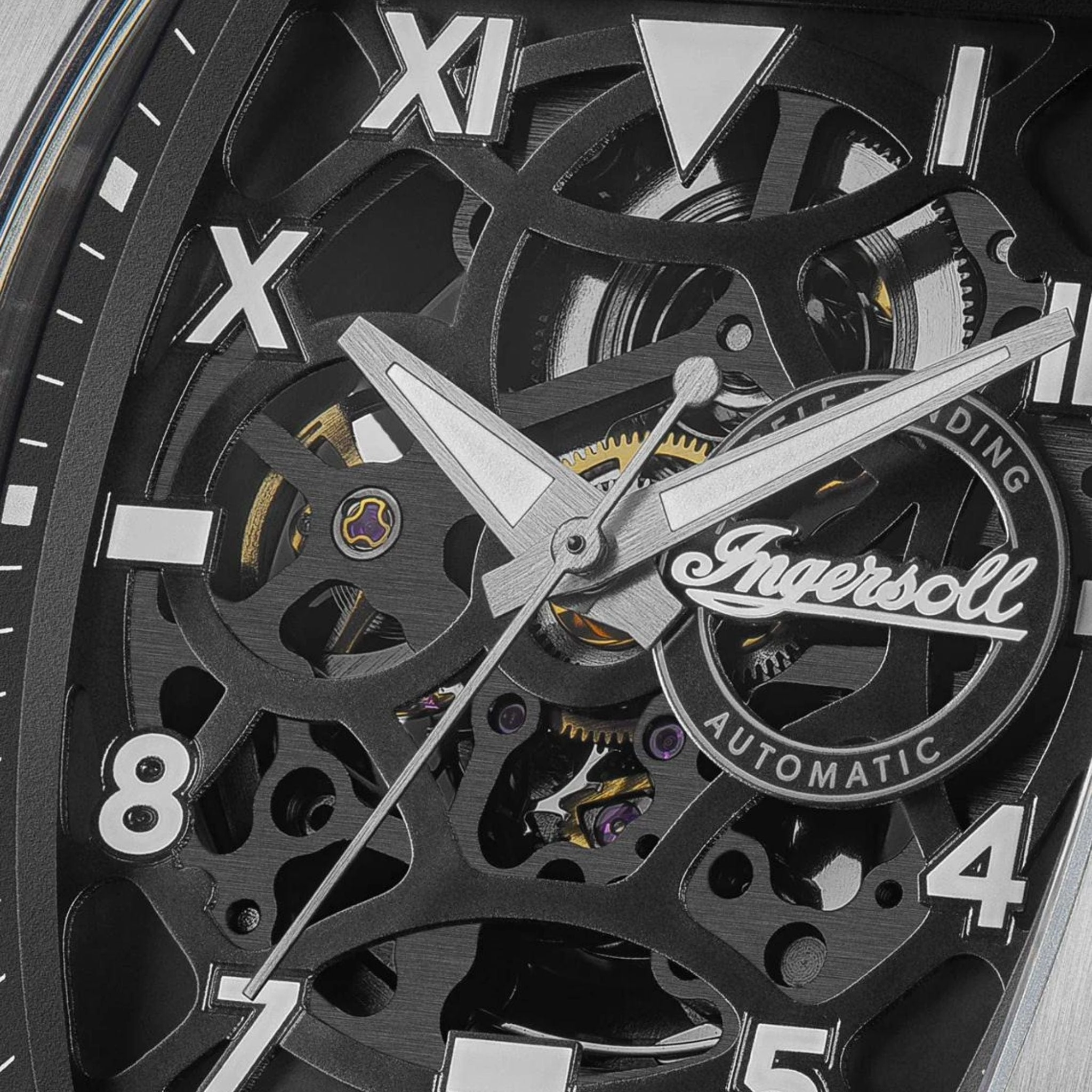 Ingersoll The Play Silver Dial Black Rubber Strap Watch