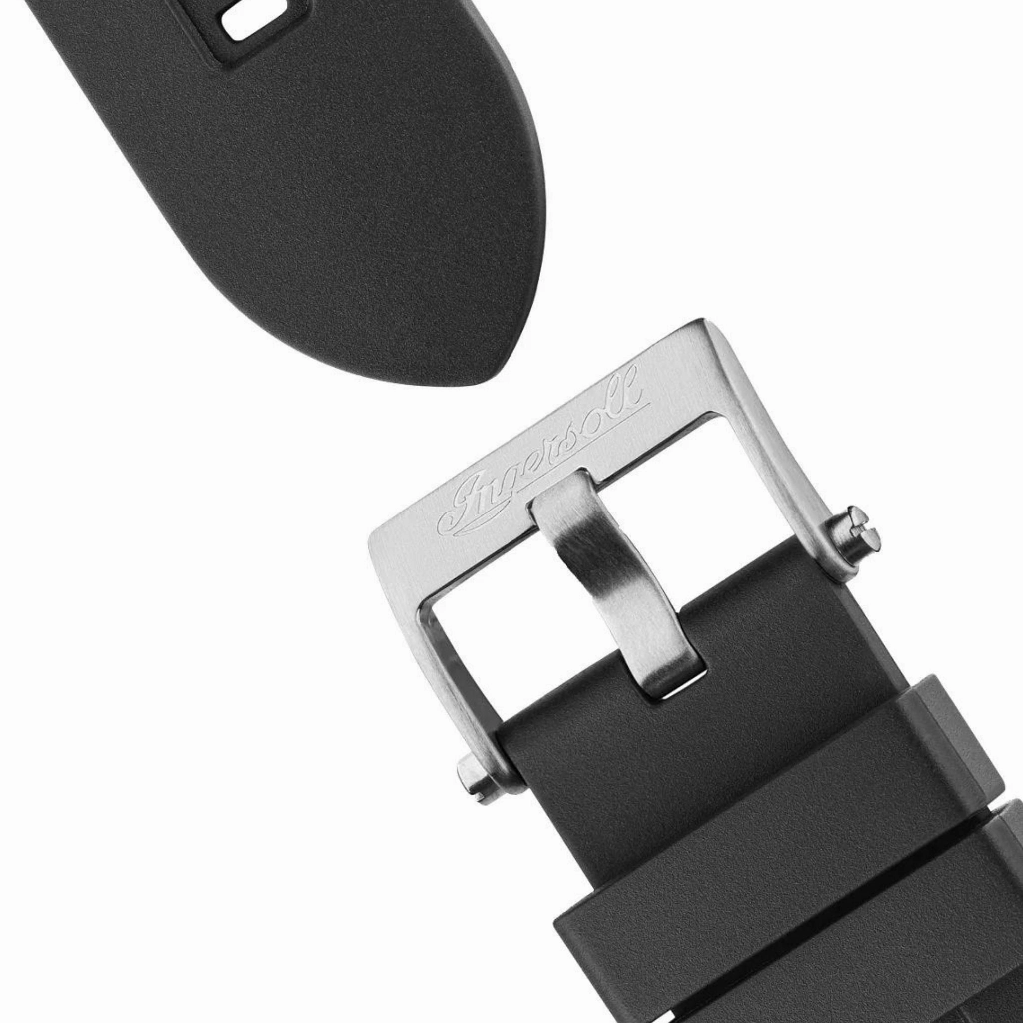 Ingersoll The Play Silver Dial Black Rubber Strap Watch
