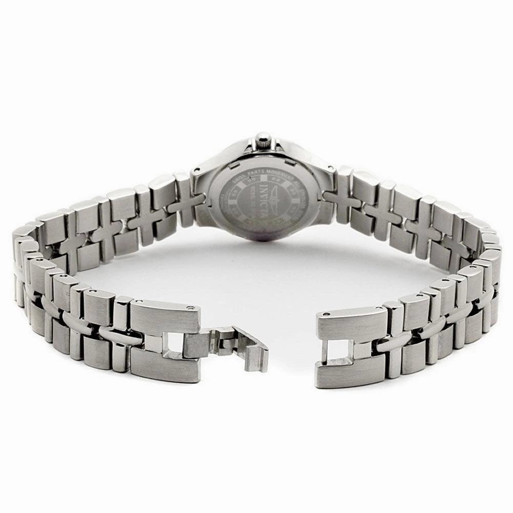 Invicta 0132 Women's Steel Bracelet Swiss Quartz Wildflower Crystal Silver Dial Watch