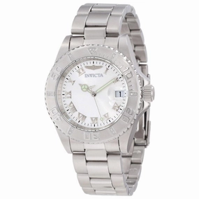 Invicta 12819 Women's Steel Bracelet Swiss Quartz Pro Diver Diamond Silver Dial Date Watch